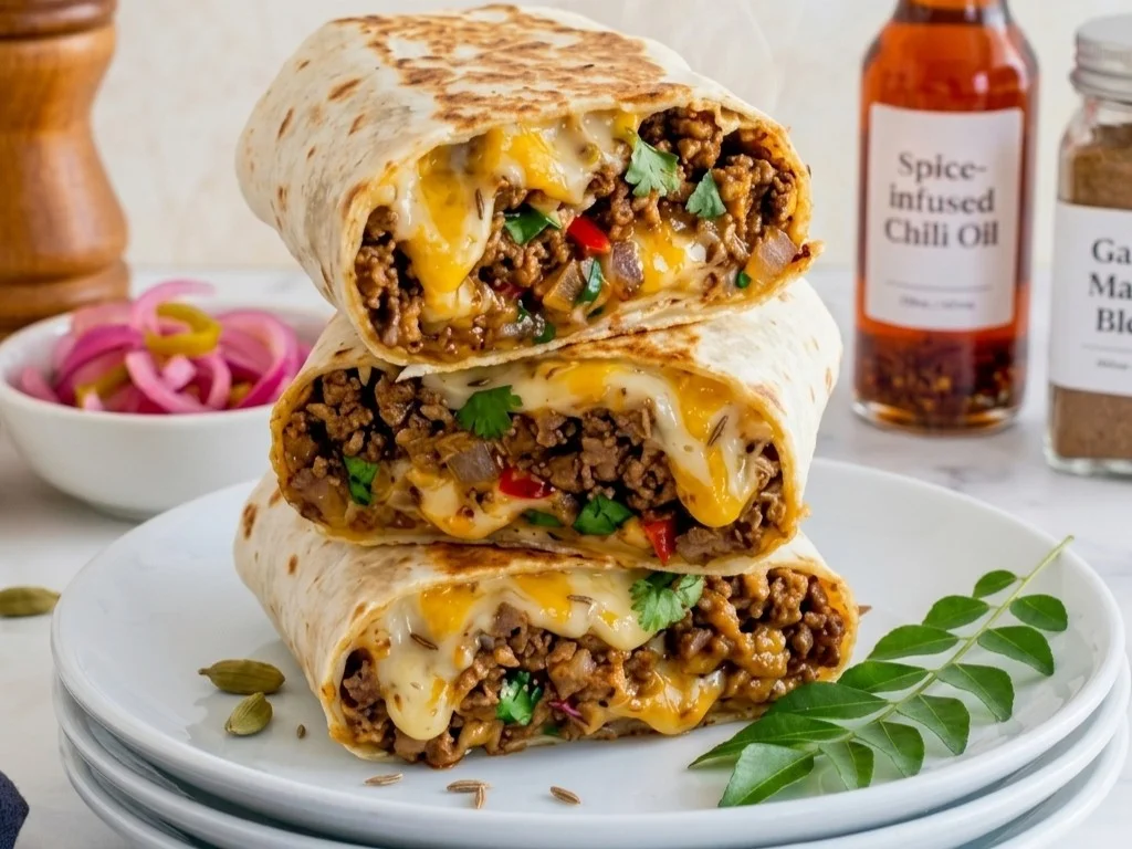 Beef Cheesy Wrap at Spicey Chef Calgary