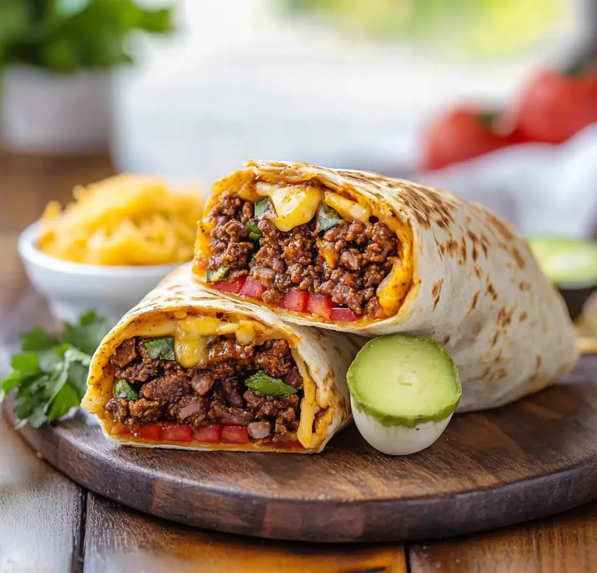 Beef Cheesy Wrap at Spicey Chef in NE Calgary, AB