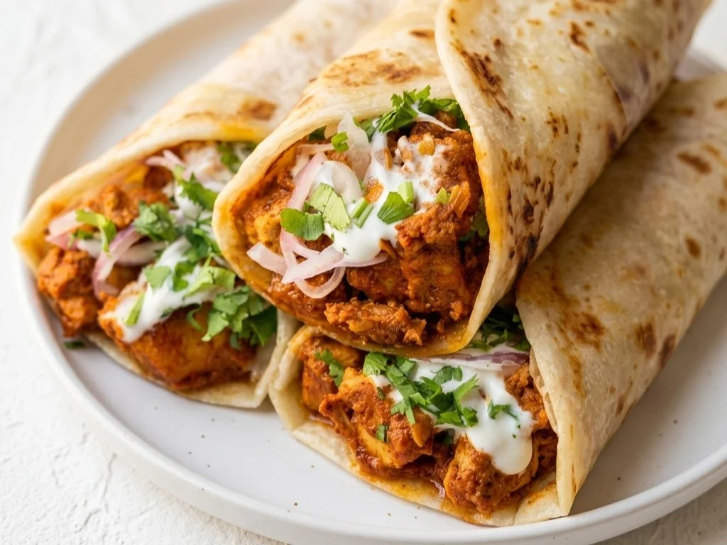 O.G. Butter Chicken Wrap at Spicey Chef near Rundle, Calgary